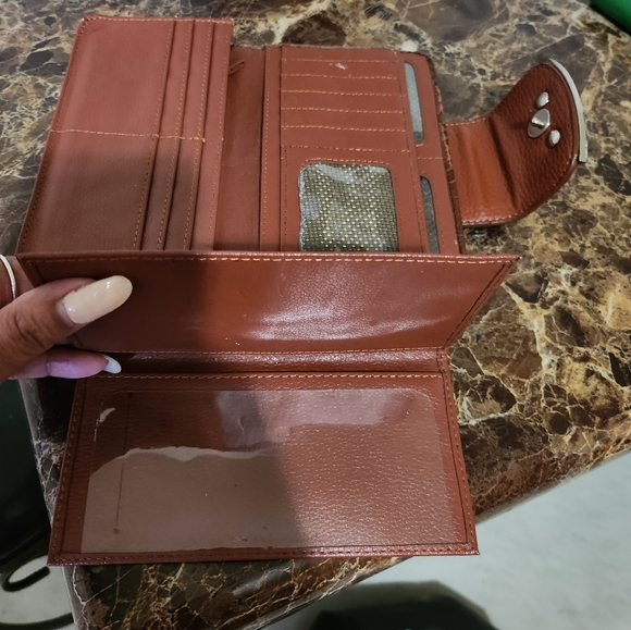 EUC Leather Wallet with Checkbook - Picture 8 of 8